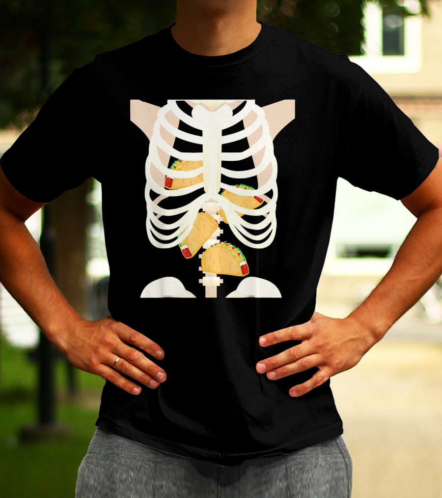 Funny Taco Skeleton Halloween T-Shirt