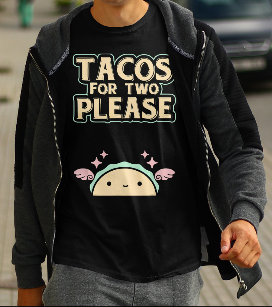 Tacos For Two Please Pregnant Mommy Kawaii Taco T-Shirt