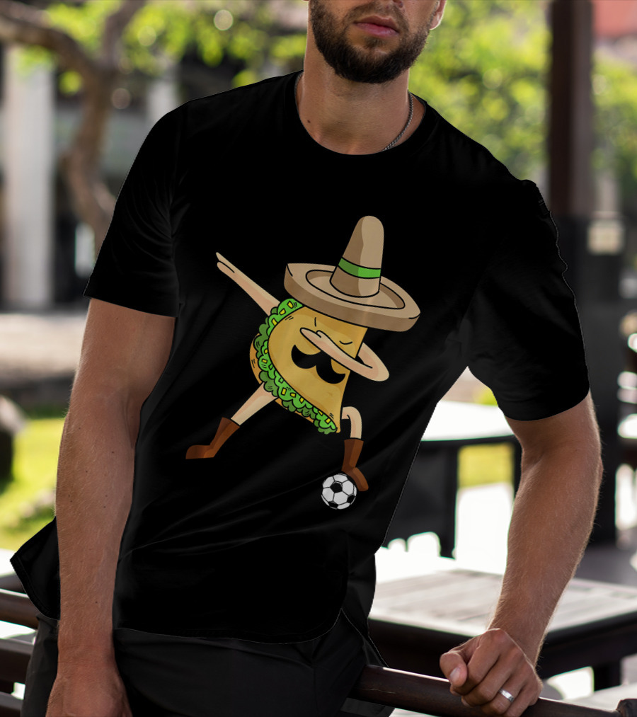 Mexico Dabbing Soccer Taco Cool Sombrero Boots T-Shirt
