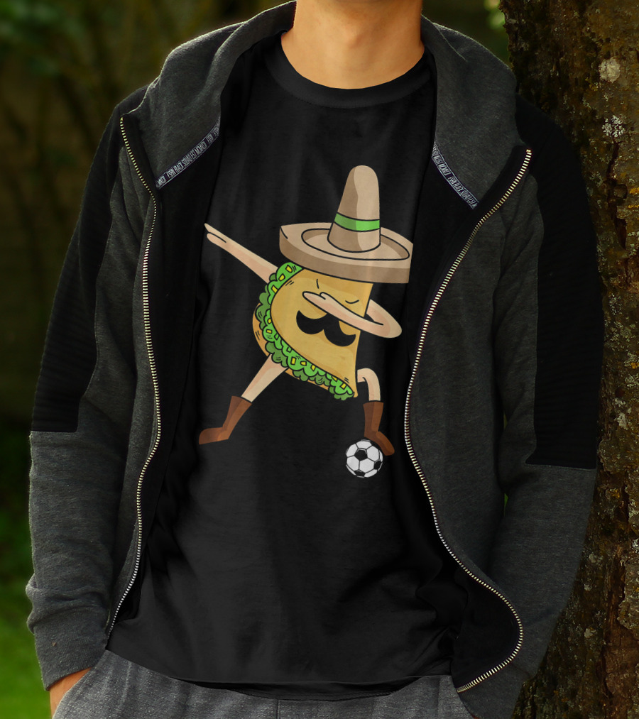 Mexico Dabbing Soccer Taco Cool Sombrero Boots T-Shirt