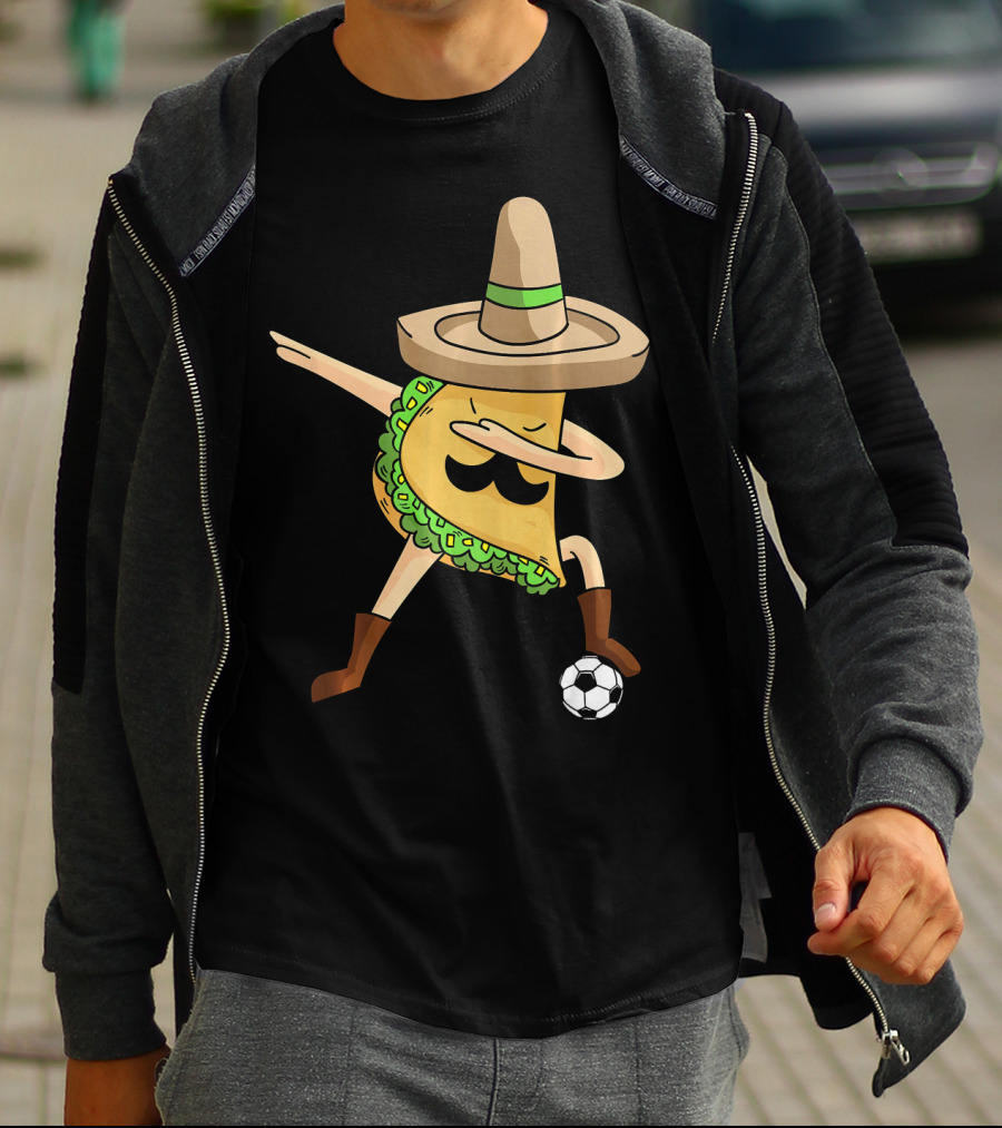 Mexico Dabbing Soccer Taco Cool Sombrero Boots T-Shirt