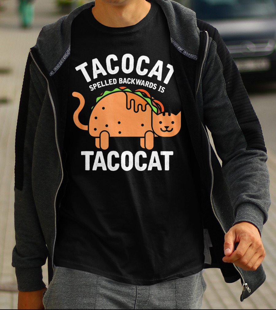 Tacocat Spelled Backwards Is Tacocat Cinco De Mayo Cinco De Meow Cat Taco T-Shirt