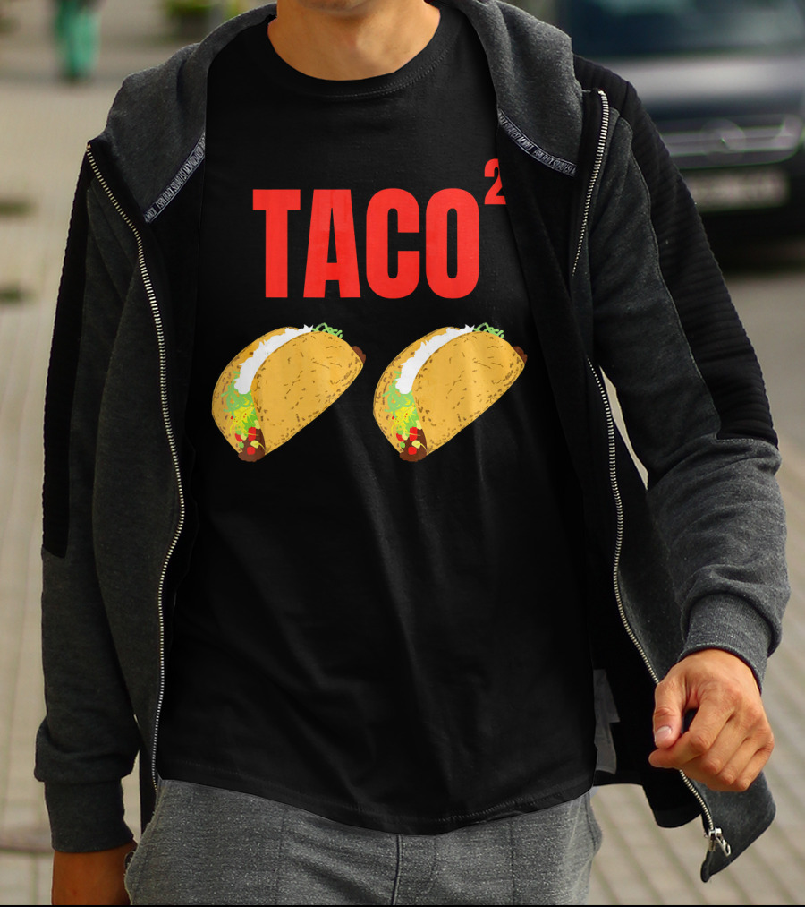 Funny Taco Squared Concept With Colorful Tacos T-Shirt