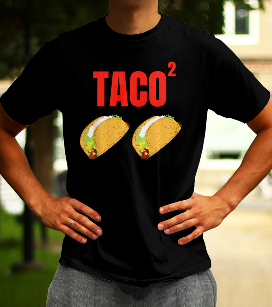 Funny Taco Squared Concept With Colorful Tacos T-Shirt
