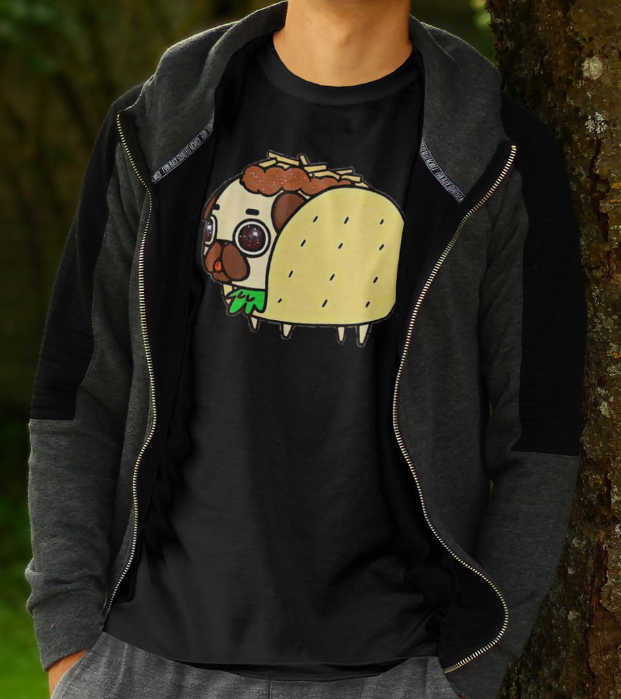 Funny Pug Taco Fusion With Toppings T-Shirt