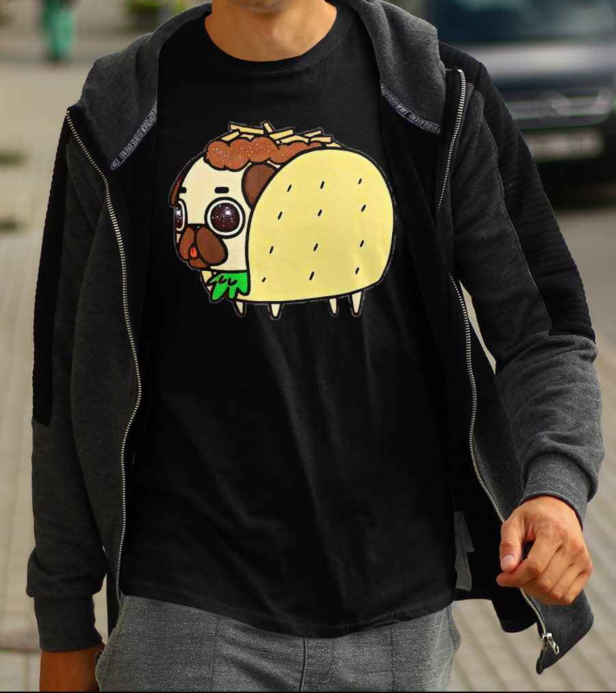 Funny Pug Taco Fusion With Toppings T-Shirt