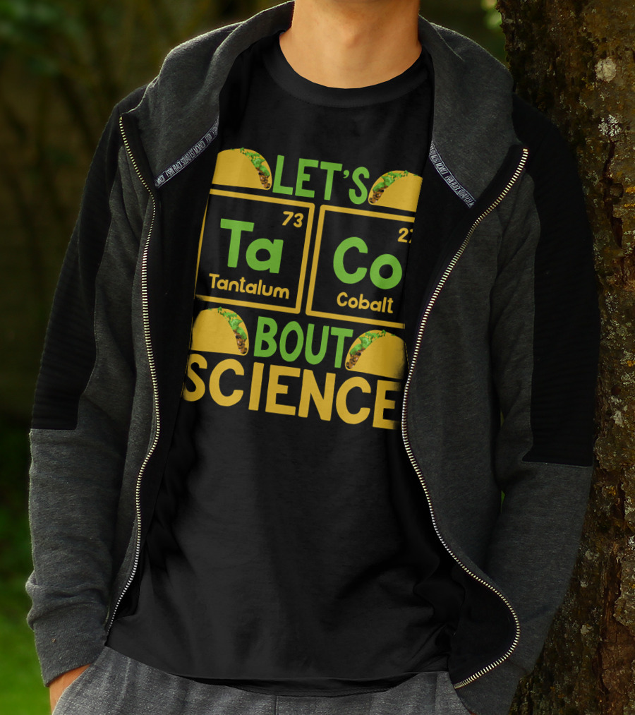 Let's Taco Bout Science Tantalum Cobalt Periodic Table T-Shirt