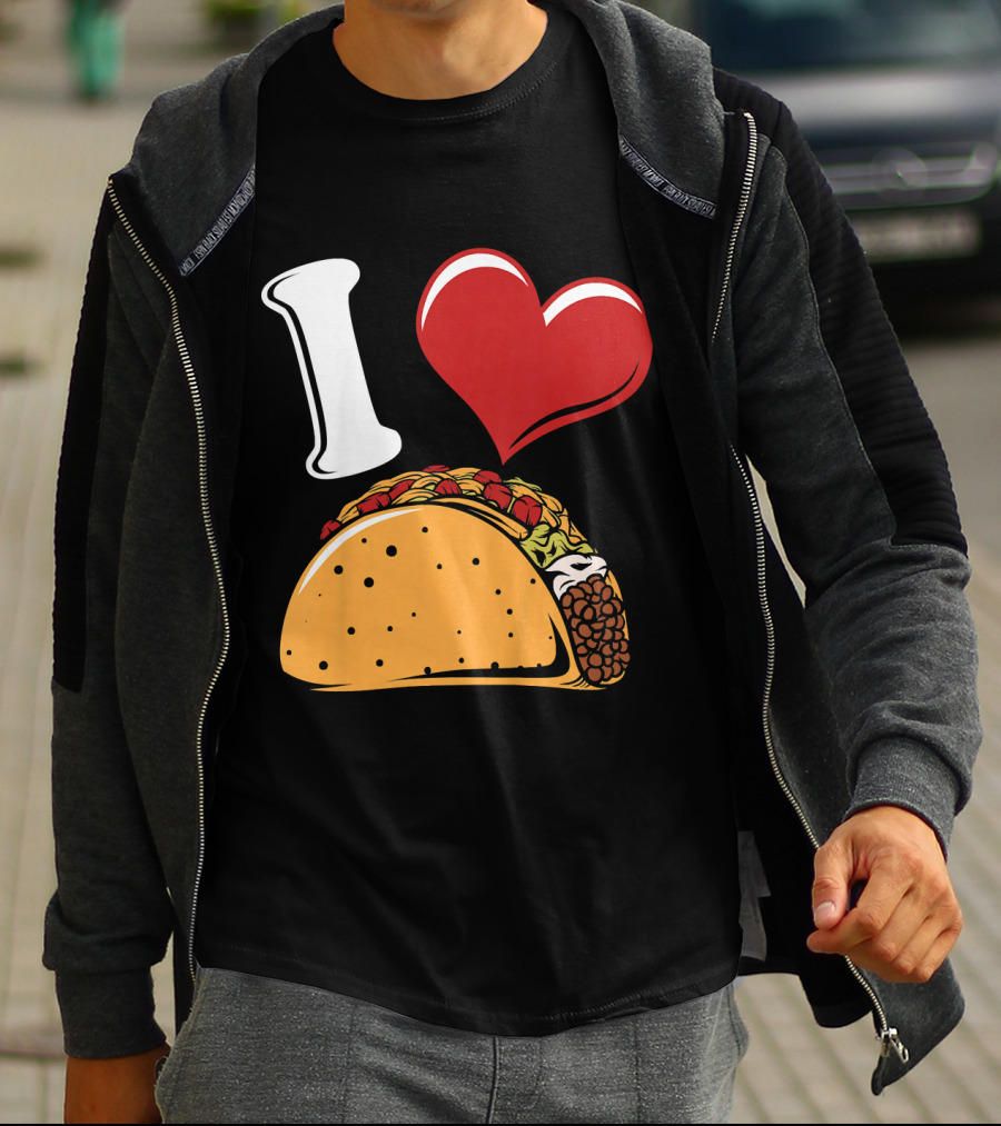 Kids Funny I Heart Tacos Love T-Shirt