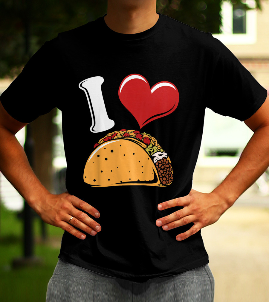 Kids Funny I Heart Tacos Love T-Shirt