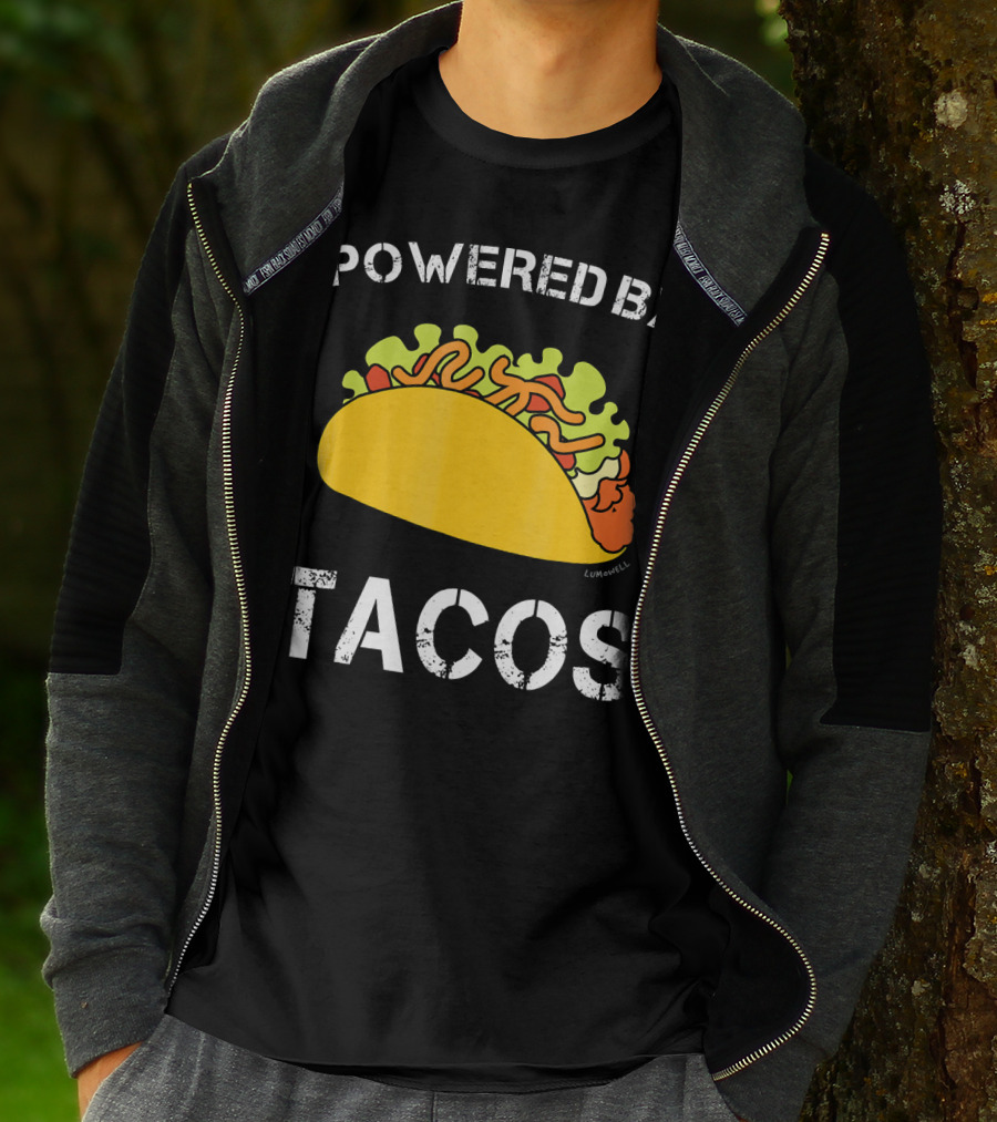 Powered By Tacos Funny Taco Lumowell T-Shirt