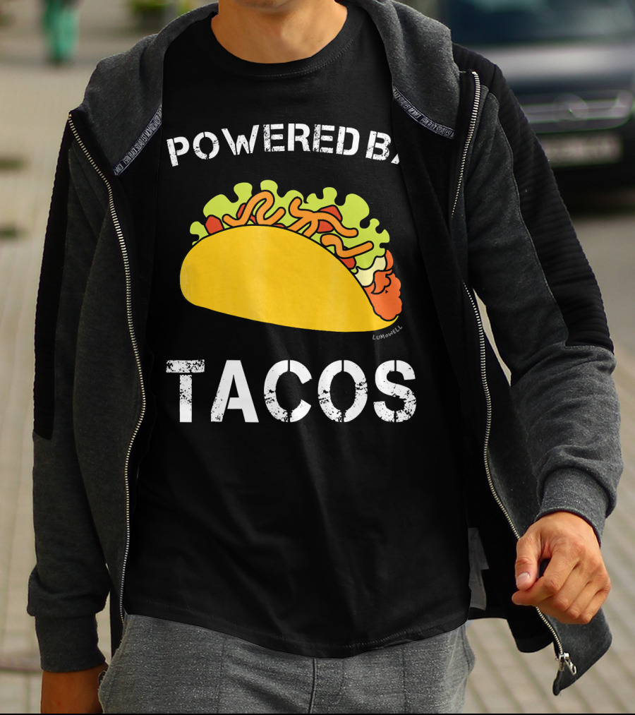 Powered By Tacos Funny Taco Lumowell T-Shirt