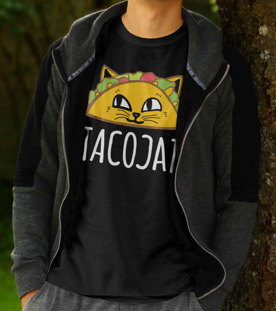 Tacocat Cute Cat And Taco Palindrome T-Shirt