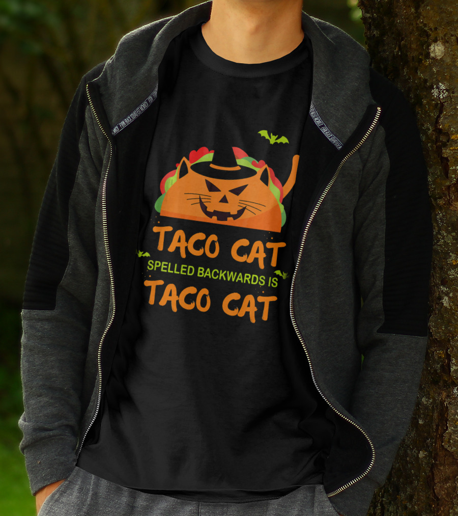 Halloween Taco Cat Spelled Backwards Is Taco Cat T-Shirt