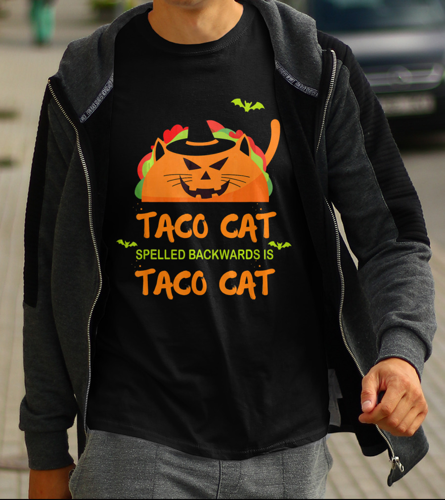Halloween Taco Cat Spelled Backwards Is Taco Cat T-Shirt