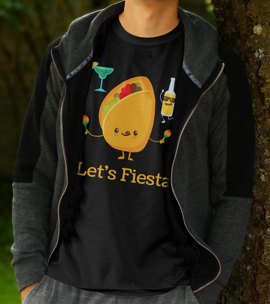 Let's Fiesta Taco Dance Beer Margarita Fun T-Shirt