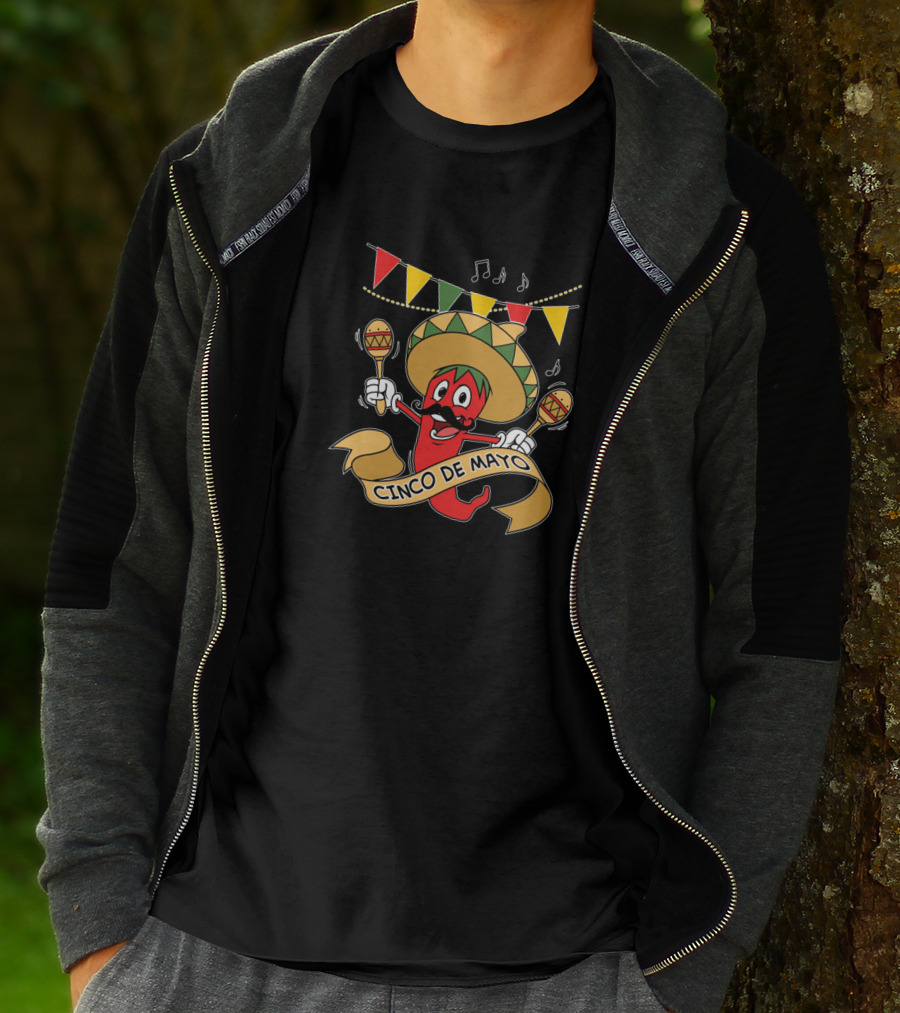 Cinco De Mayo Red Chili Shake Your Maracas Fiesta Party T-Shirt