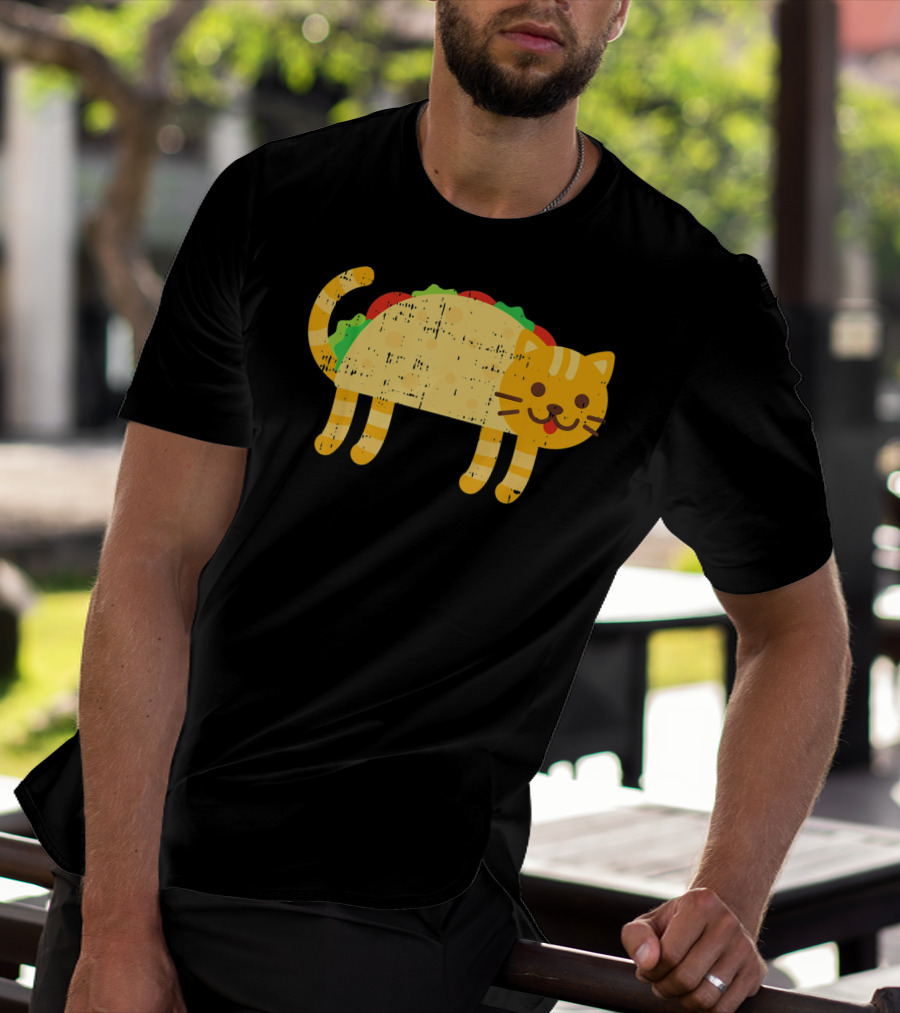 Taco Cat Kitty Kitten Funny Mexican Cinco De Mayo T-Shirt