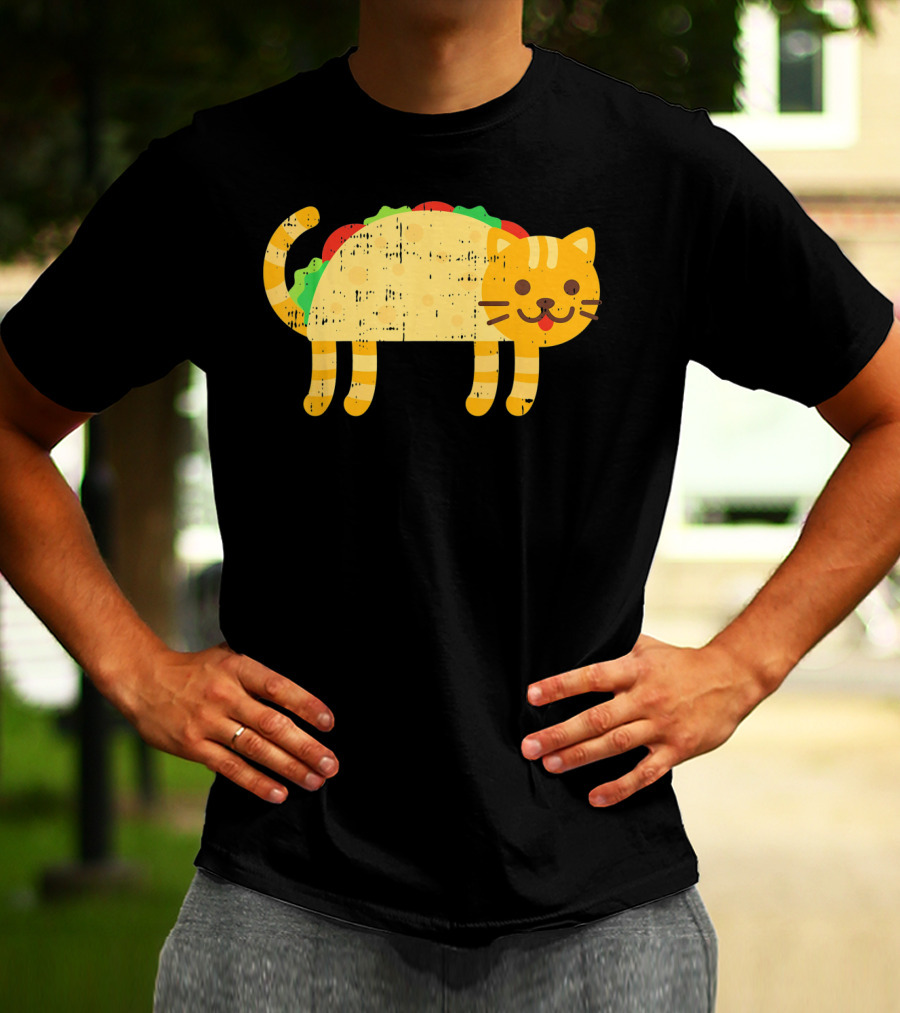 Taco Cat Kitty Kitten Funny Mexican Cinco De Mayo T-Shirt