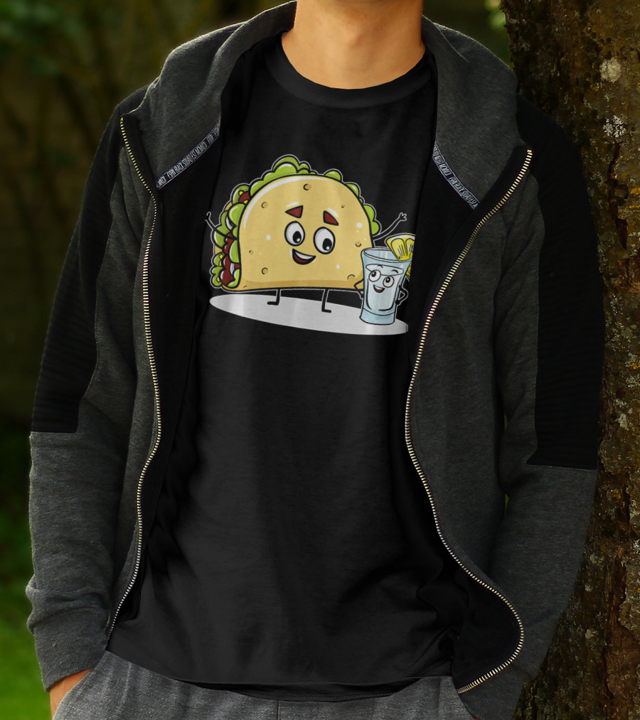 Kawaii Style Taco And Tequila Best Friends With Lemon Slice T-Shirt