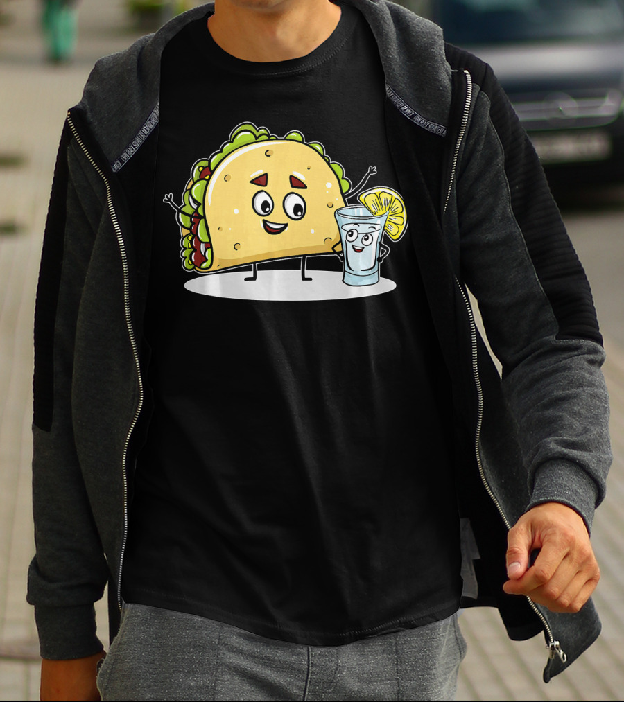 Kawaii Style Taco And Tequila Best Friends With Lemon Slice T-Shirt