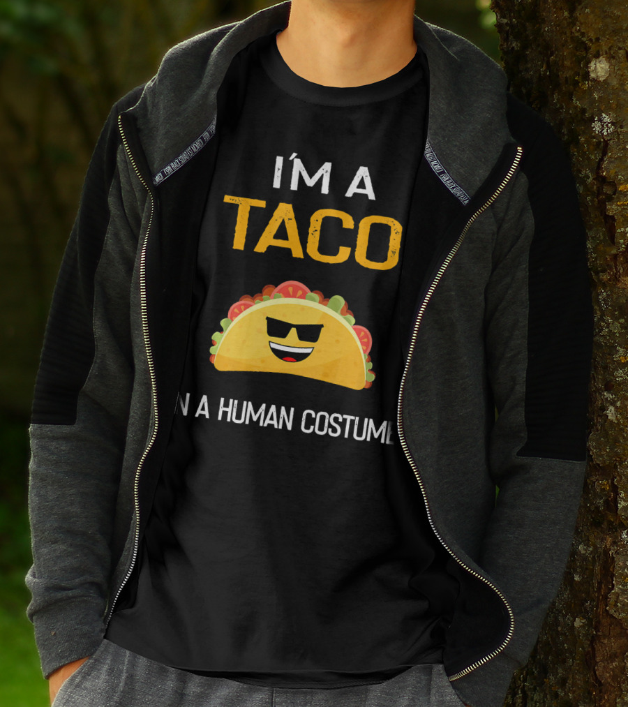 I'm A Taco In A Human Costume With Sunglasses And Smile Emoji T-Shirt