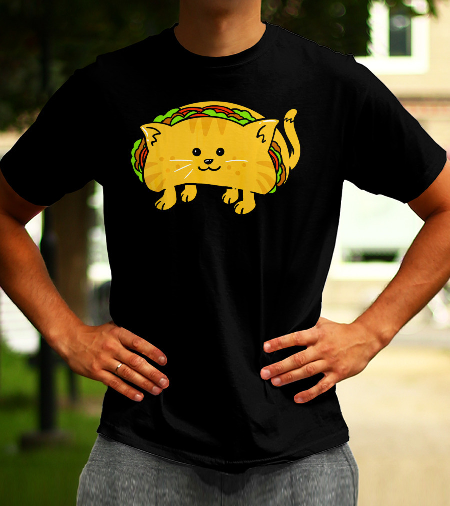 Cat Taco Roll Cute Animal Mashup T-Shirt