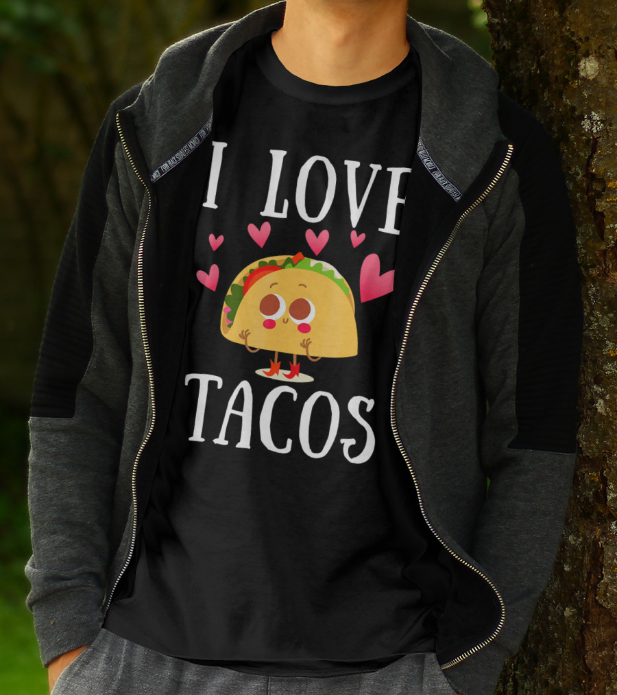 I Love Tacos Cute Heart Taco Kawaii T-Shirt