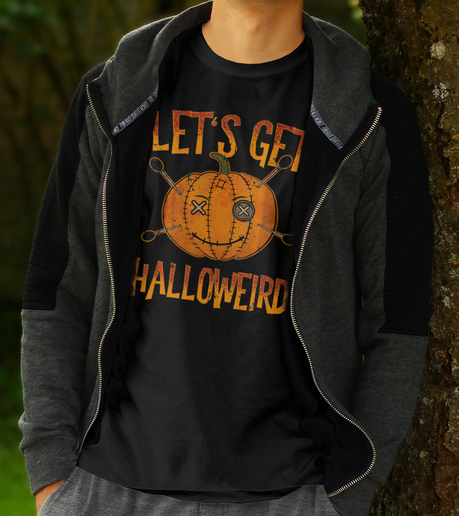 Let's Get Halloweird Funny Halloween Pumpkin Voodoo T-Shirt