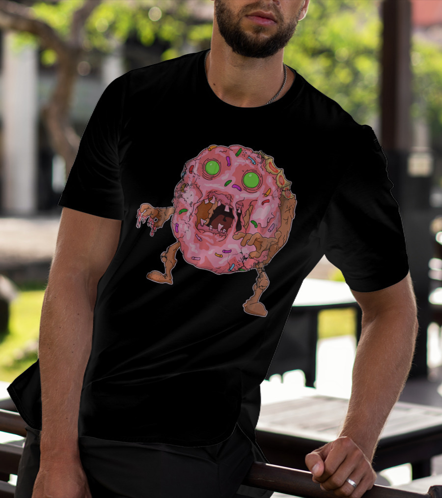 Halloween Zombie Donut Funny Zombies Hum Sprinkles Monster T-Shirt