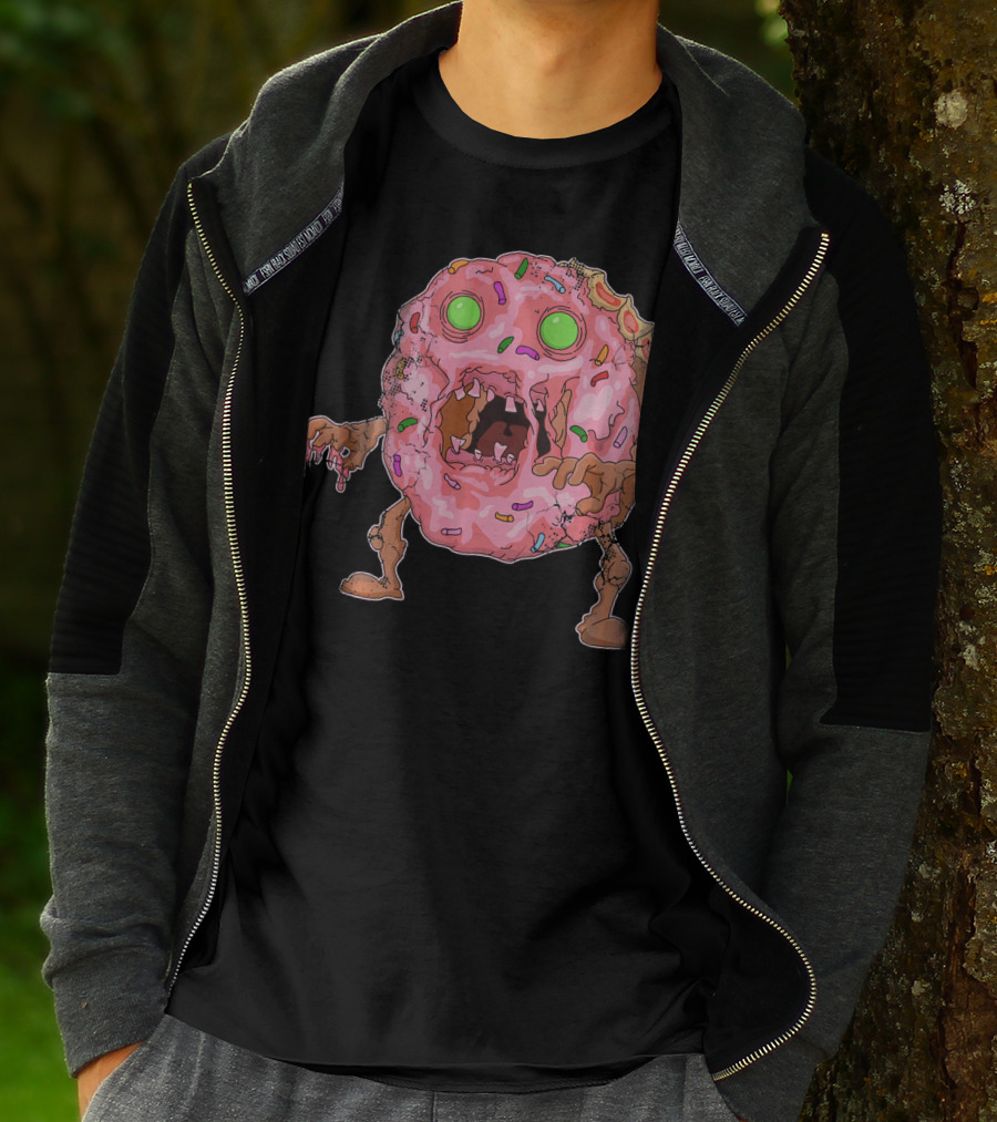 Halloween Zombie Donut Funny Zombies Hum Sprinkles Monster T-Shirt