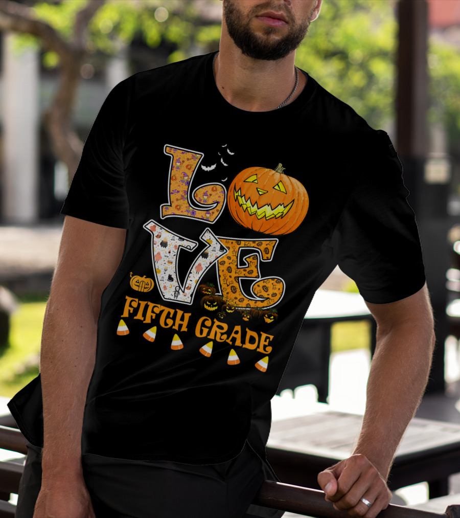 LOVE Halloween Fifth Grade T-Shirt