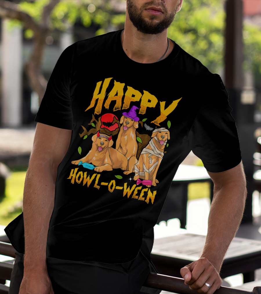 HAPPY HOWL-O-WEEN HALLOWEEN GOLDEN RETRIEVER T-Shirt