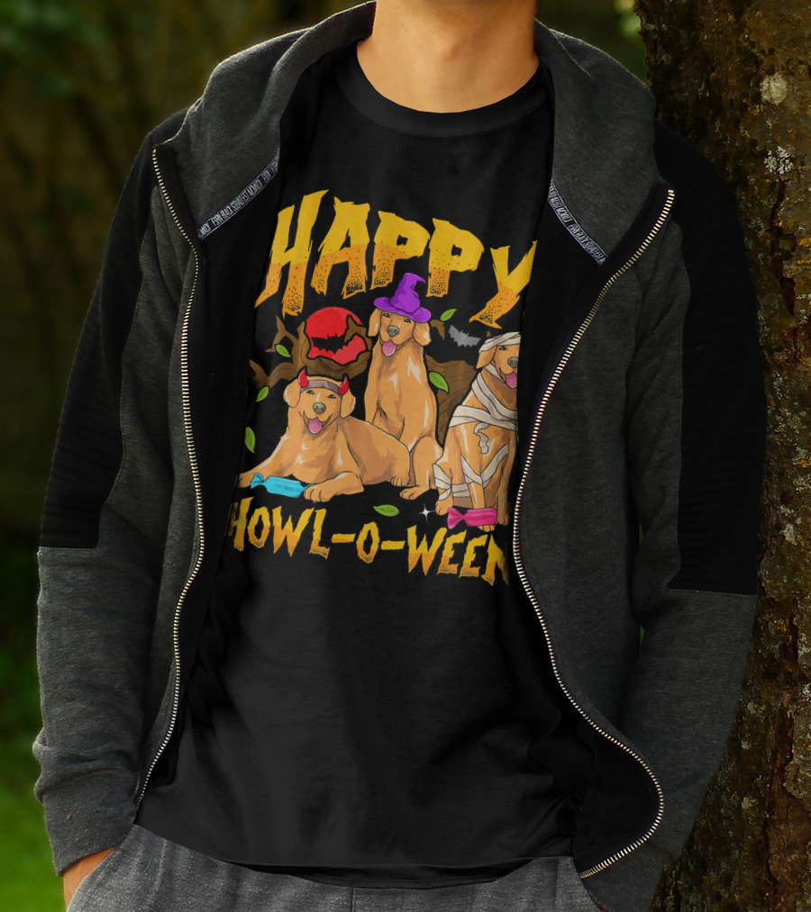 HAPPY HOWL-O-WEEN HALLOWEEN GOLDEN RETRIEVER T-Shirt