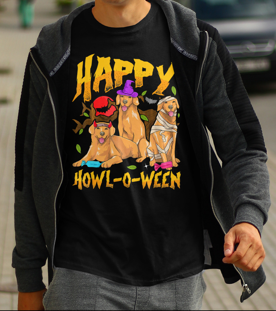 HAPPY HOWL-O-WEEN HALLOWEEN GOLDEN RETRIEVER T-Shirt