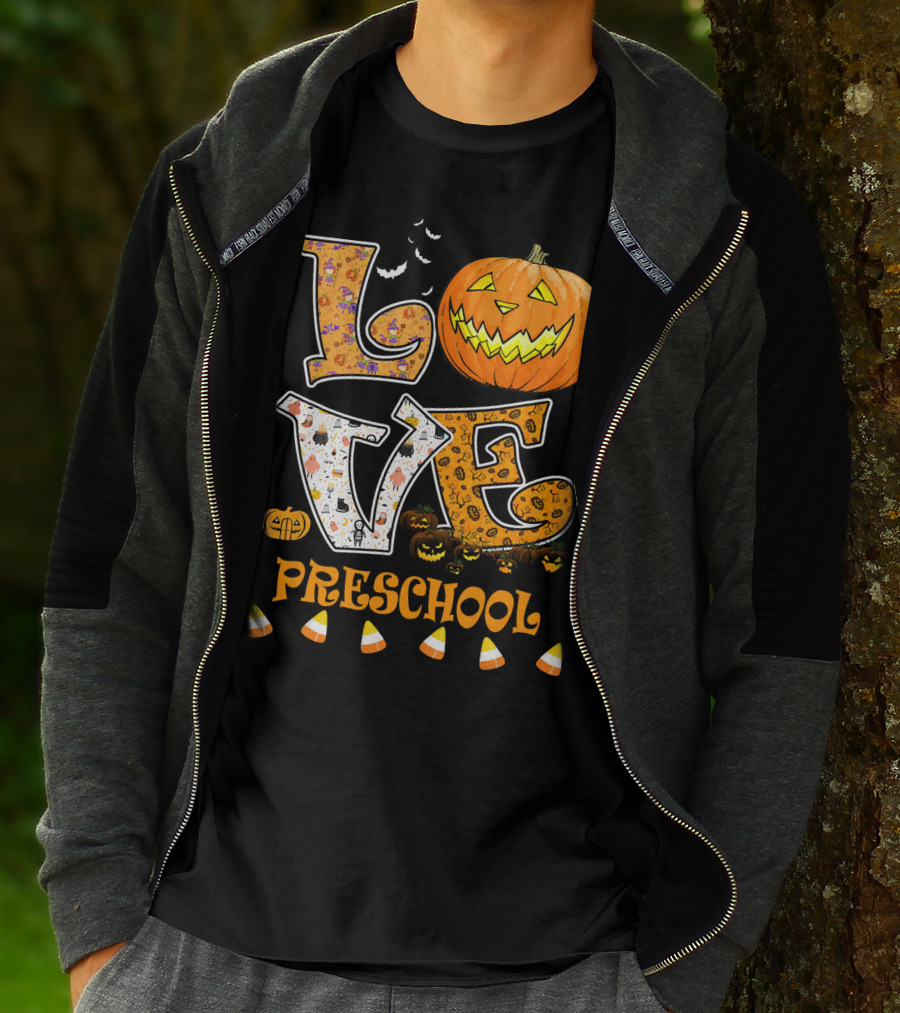 Halloween Pumpkin Love Preschool Candy Corn T-Shirt