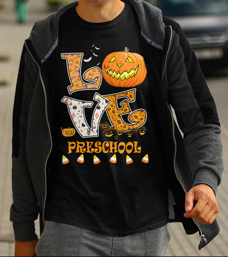 Halloween Pumpkin Love Preschool Candy Corn T-Shirt