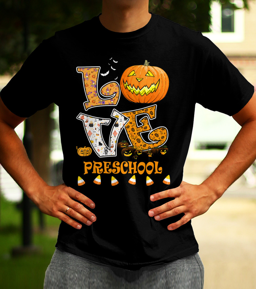 Halloween Pumpkin Love Preschool Candy Corn T-Shirt