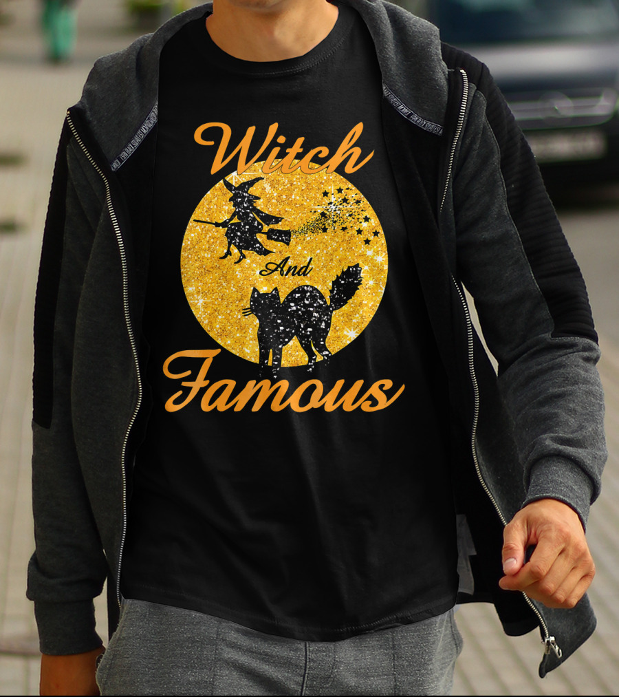 Witch And Famous Halloween Men Kids T-Shirt