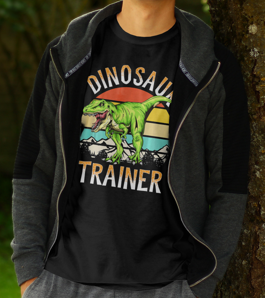 DINOSAUR TRAINER T-REX SUNSET MOUNTAINS T-Shirt