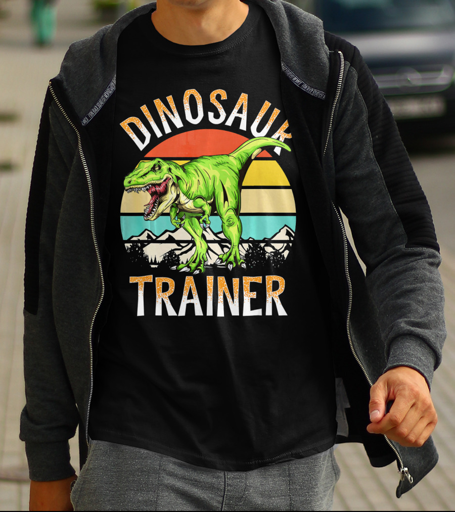 DINOSAUR TRAINER T-REX SUNSET MOUNTAINS T-Shirt