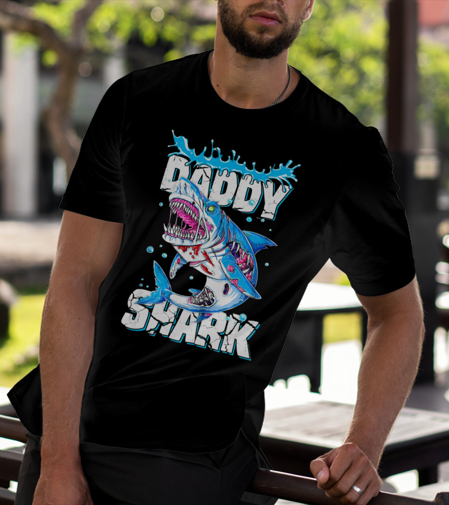 Daddy Shark Zombie Halloween T-Shirt