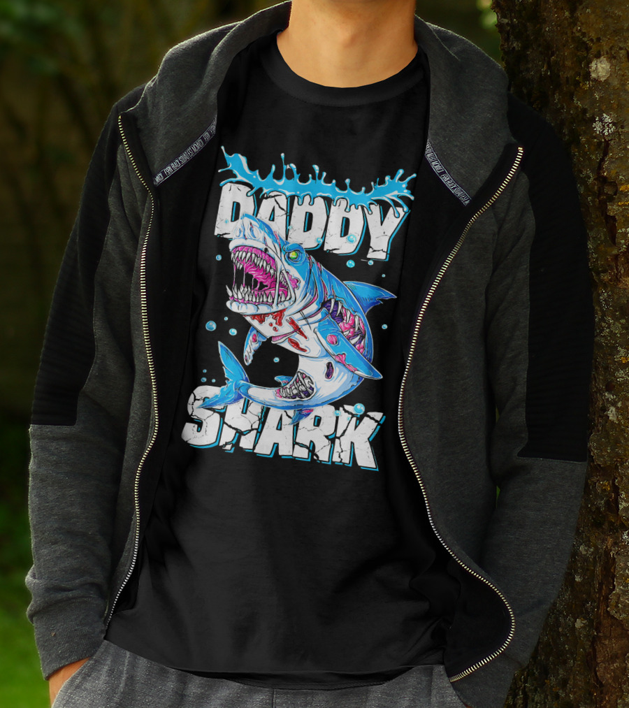 Daddy Shark Zombie Halloween T-Shirt