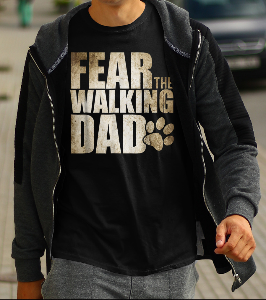 Fear The Walking Dad Paw Prints T-Shirt