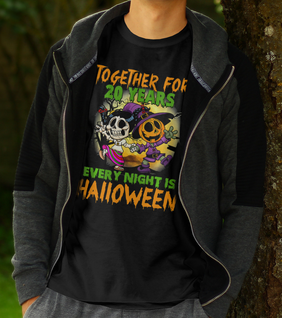 Together For 20 Years Every Night Is Halloween T-Shirt