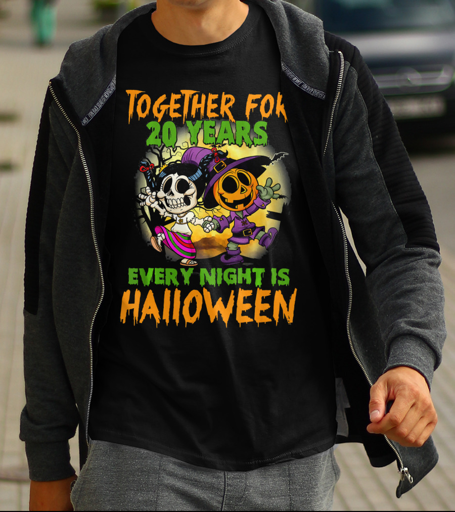 Together For 20 Years Every Night Is Halloween T-Shirt