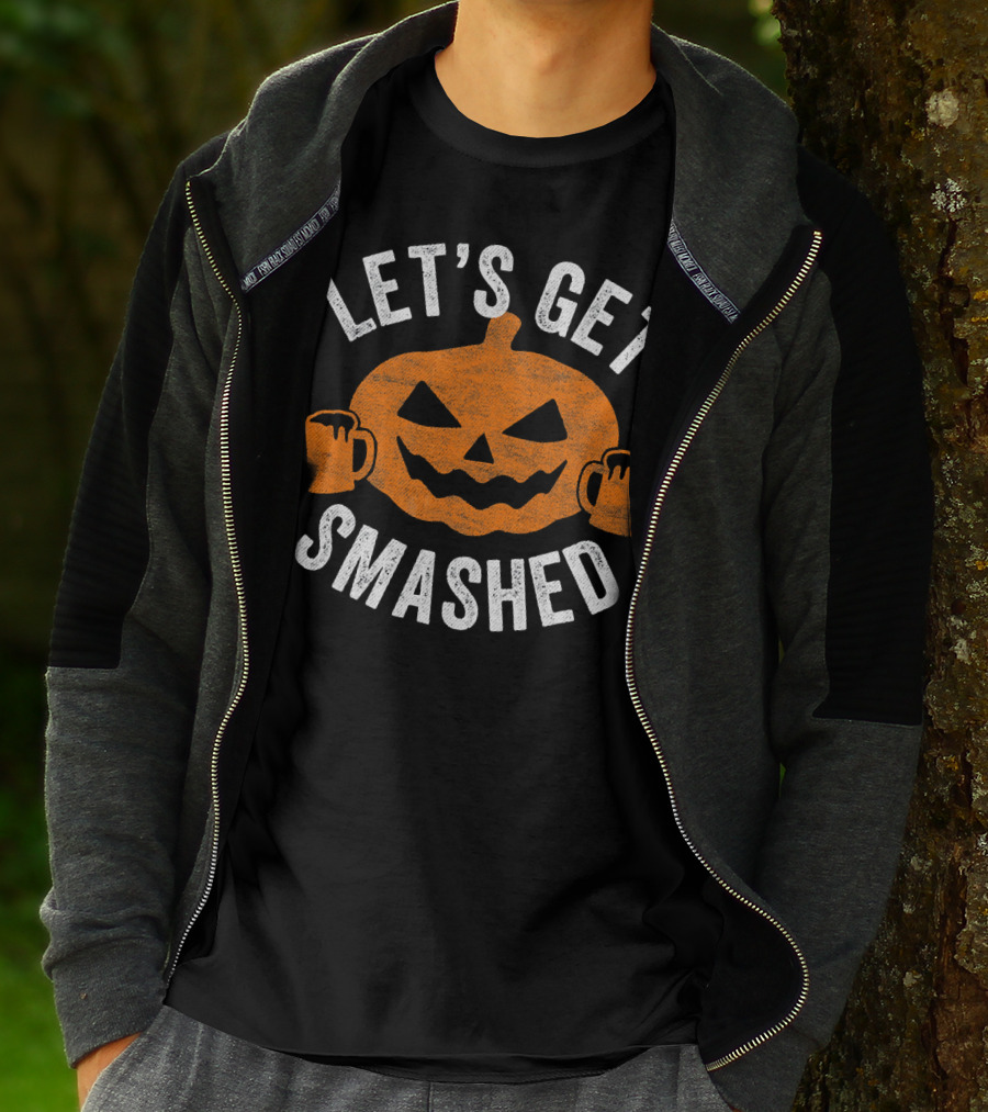 LET'S GET SMASHED JACK-O'-LANTERN HALLOWEEN DRINKING MUGS T-Shirt