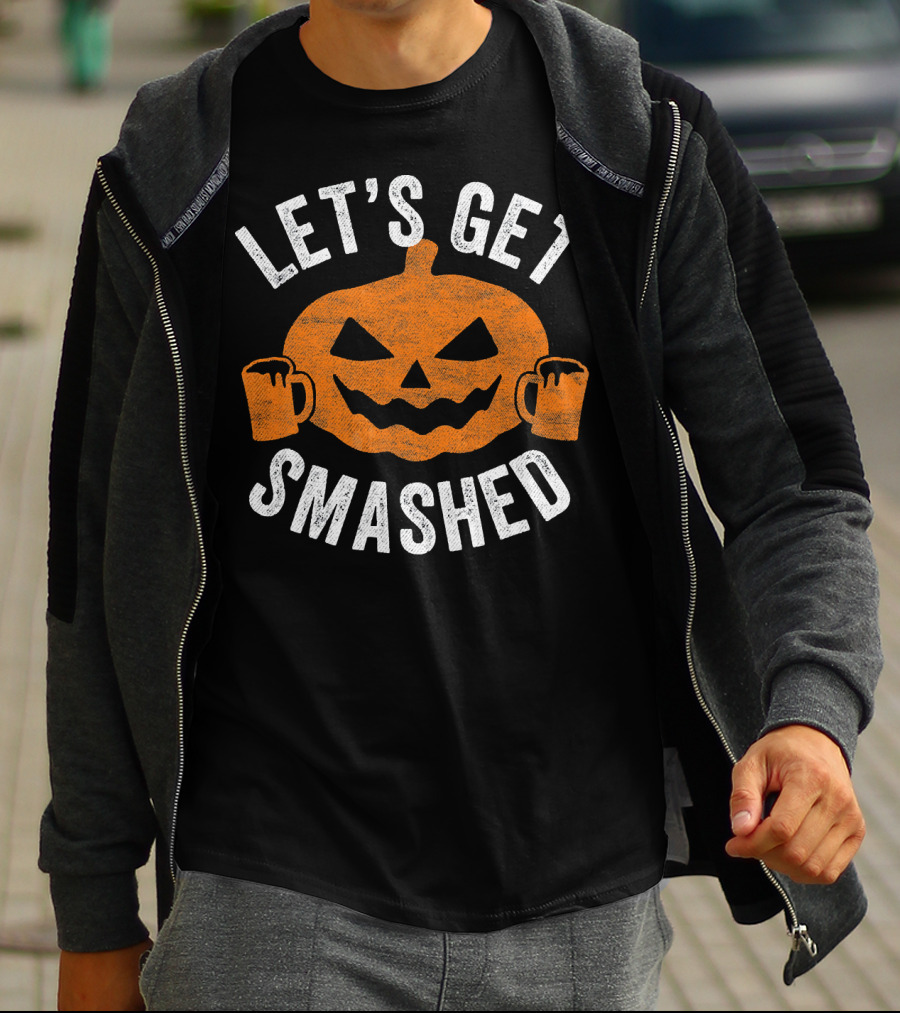 LET'S GET SMASHED JACK-O'-LANTERN HALLOWEEN DRINKING MUGS T-Shirt