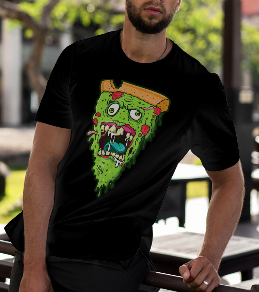 Pizza Zombie Monster Slice Fun T-Shirt