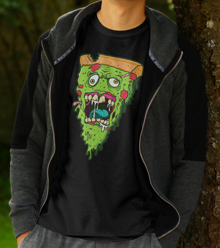 Pizza Zombie Monster Slice Fun T-Shirt