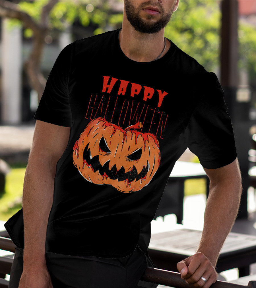 Happy Halloween Pumpkin Funny Costume Idea Cool T-Shirt